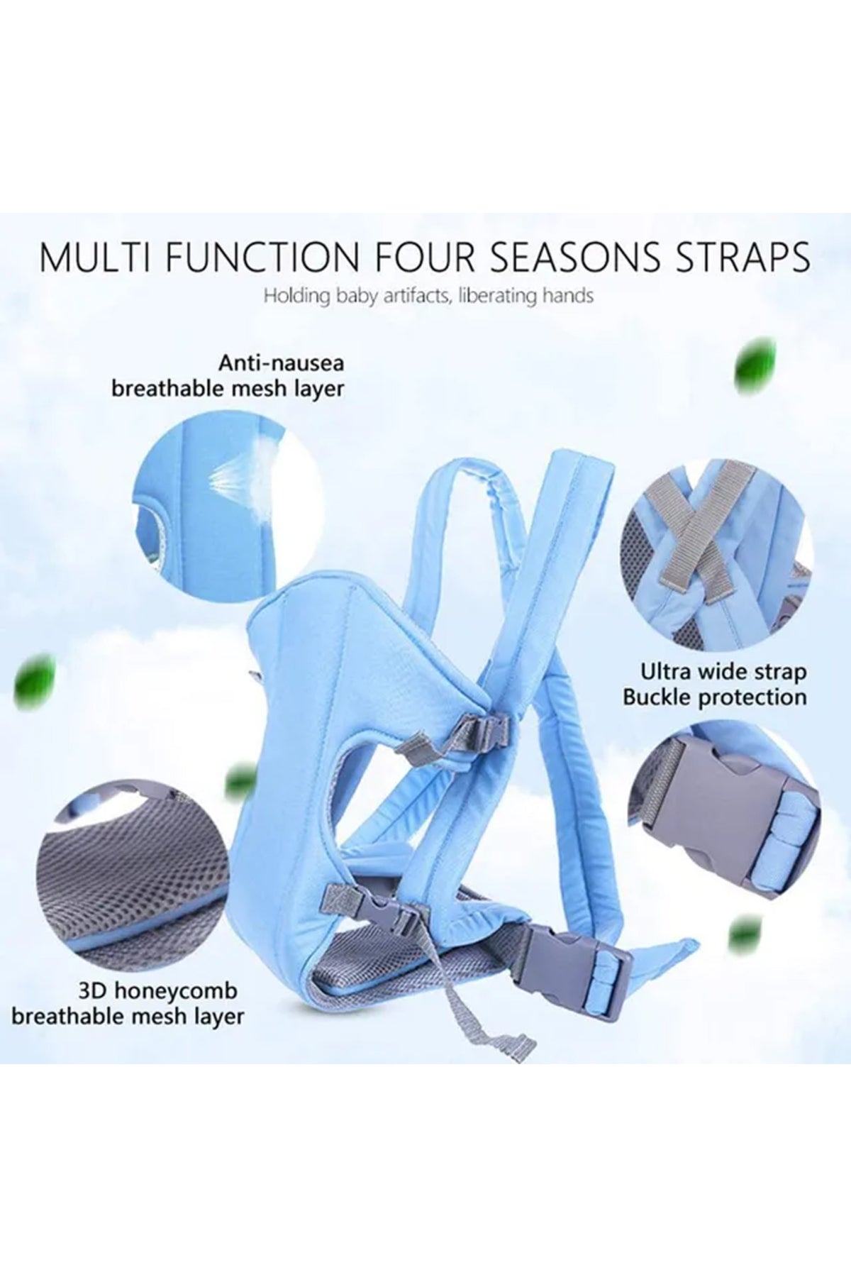 Star Babies - Adjustable Infant Baby Carrier - Light Blue
