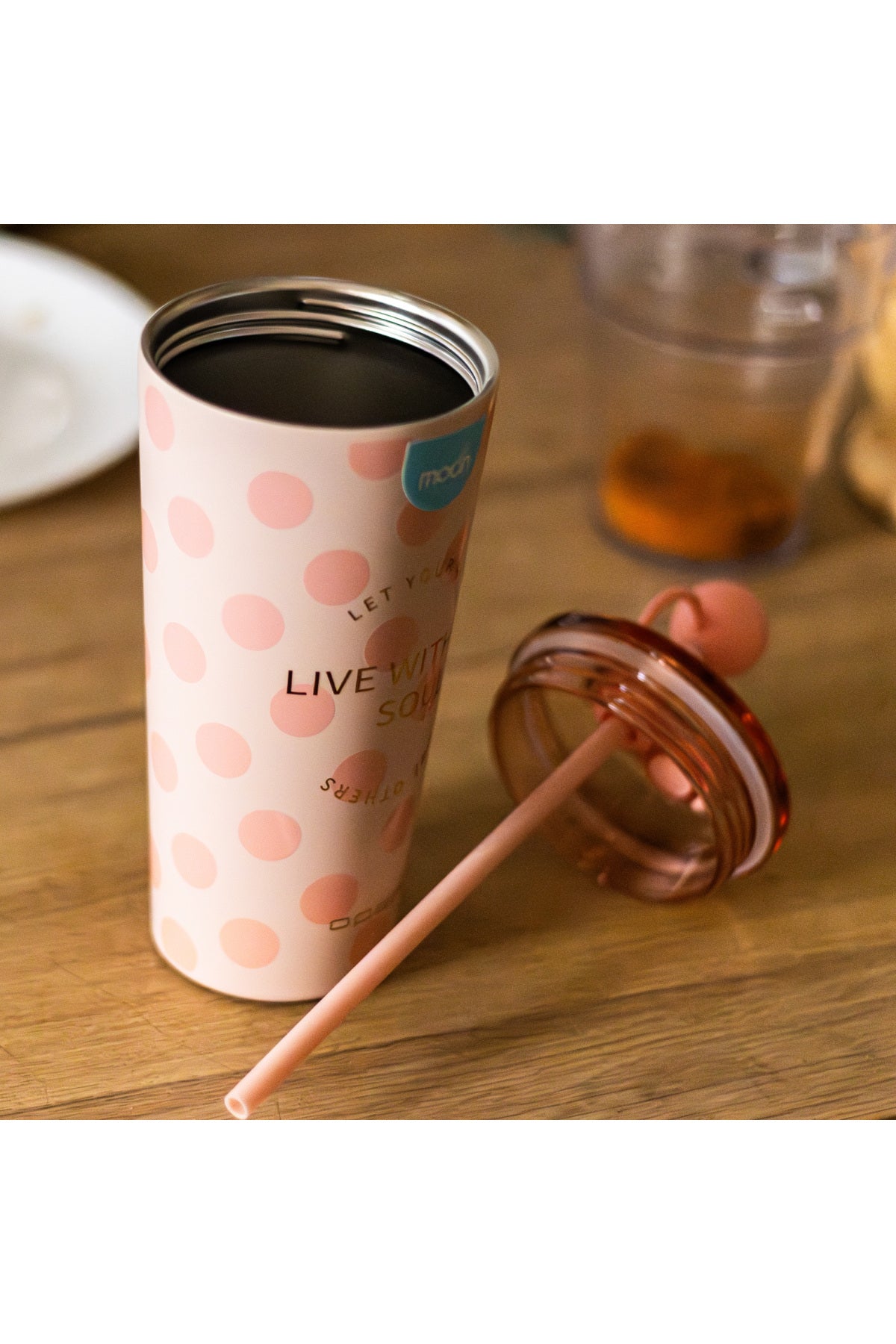 MOON Double Smoothie Cup With Straw
86x86x206mm
473ml / 16oz-Pink