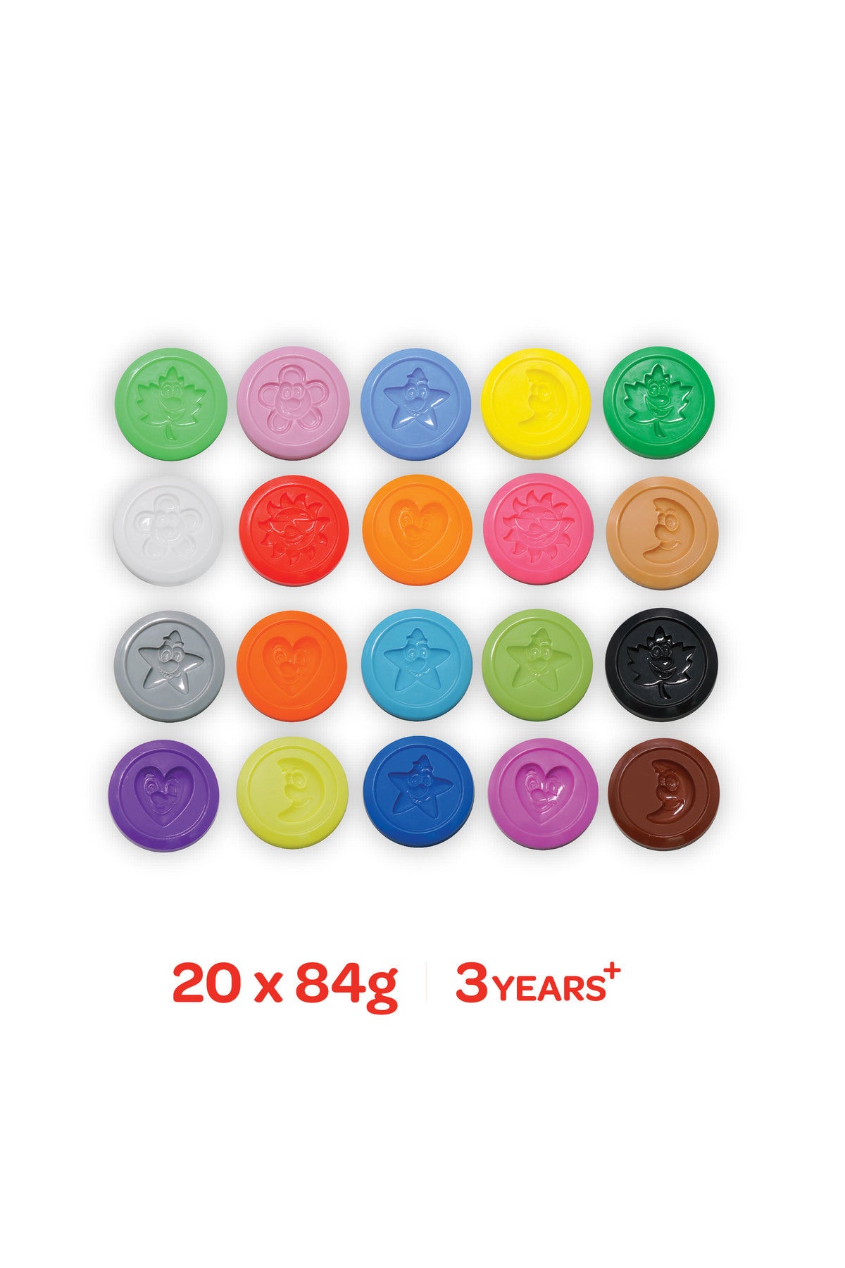 Kid's Dough Ultimate Colour Pack. 20 x 84KG dough pot.