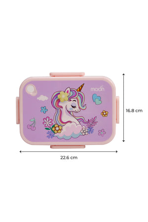 MOON Kids Lunch Box | PP + Stainless Steel Insulated Tiffin Box | Leak-Proof, BPA-Free, Durable School Lunch Box for Boys & Girls | Easy Open Clips | Food Safe Eco-Friendly Kids Meal Box