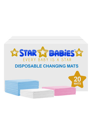 Star Babies Disposable Changing Mats - 20 Pieces
