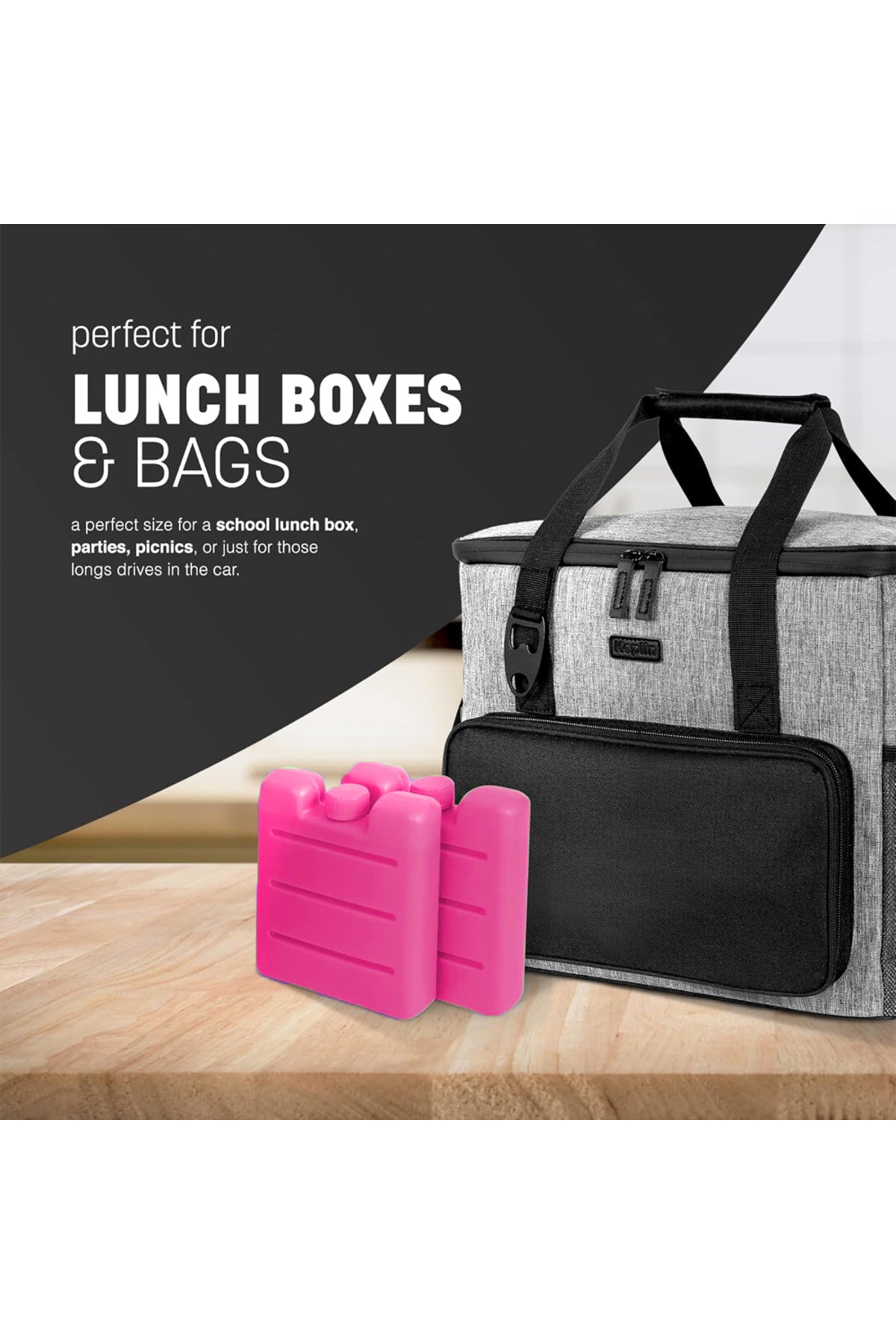 Star Babies Insulated Lunch Bag with Ice Pack Pink