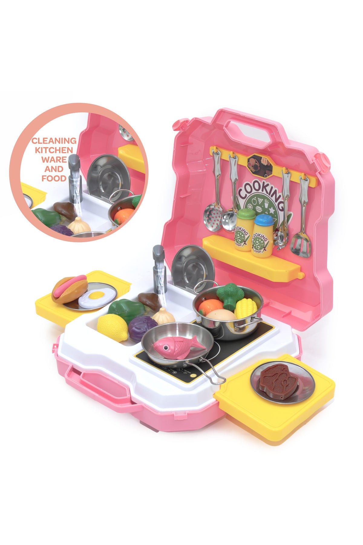 MOON Kitchen Expert- Junior Chef Stainless Steel Kitchen Cooking Set (35Pcs) -for 3y+