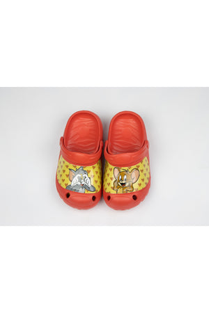Tom & Jerry Kids Clogs -Lightweight & Comfortable Slip-On Footwear For Boys- Red