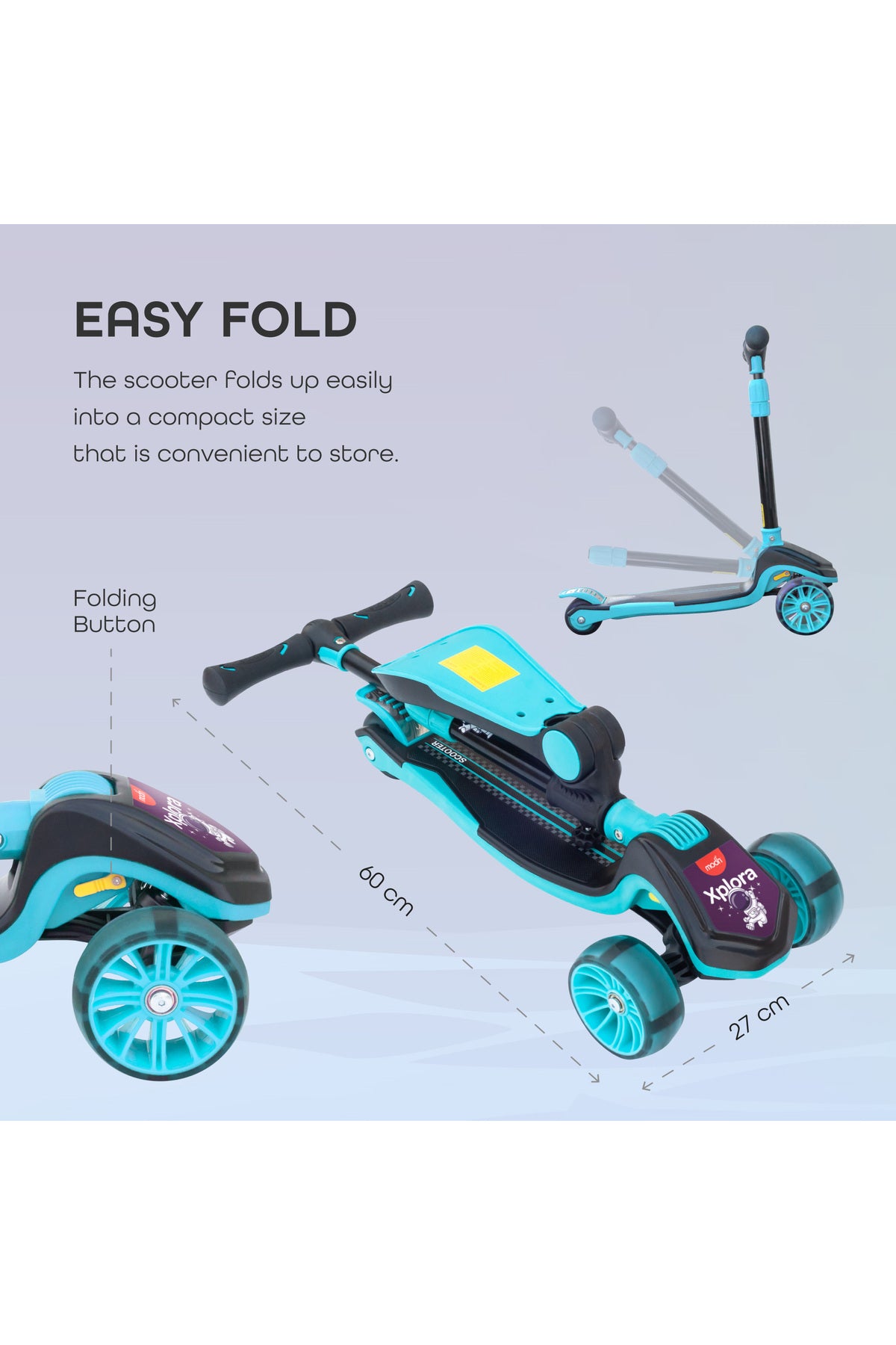 MOON Xplora Baby Scooter With seat- Blue