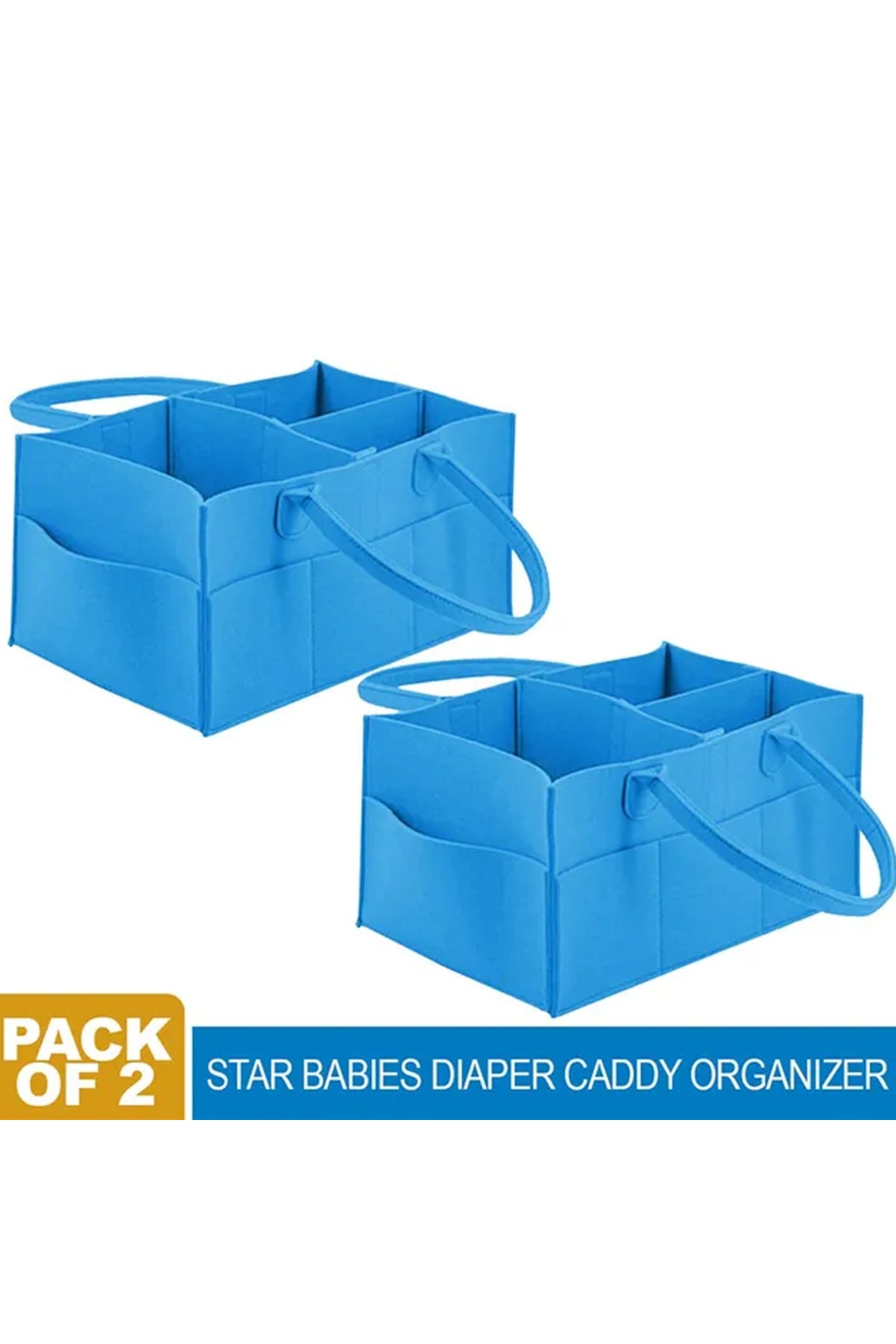 Star Babies - Diaper Caddy Organizer Pack Of 2 - Blue