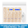 Star Babies - Scented Nappy Bag 375pcs with Dispenser - Ivory