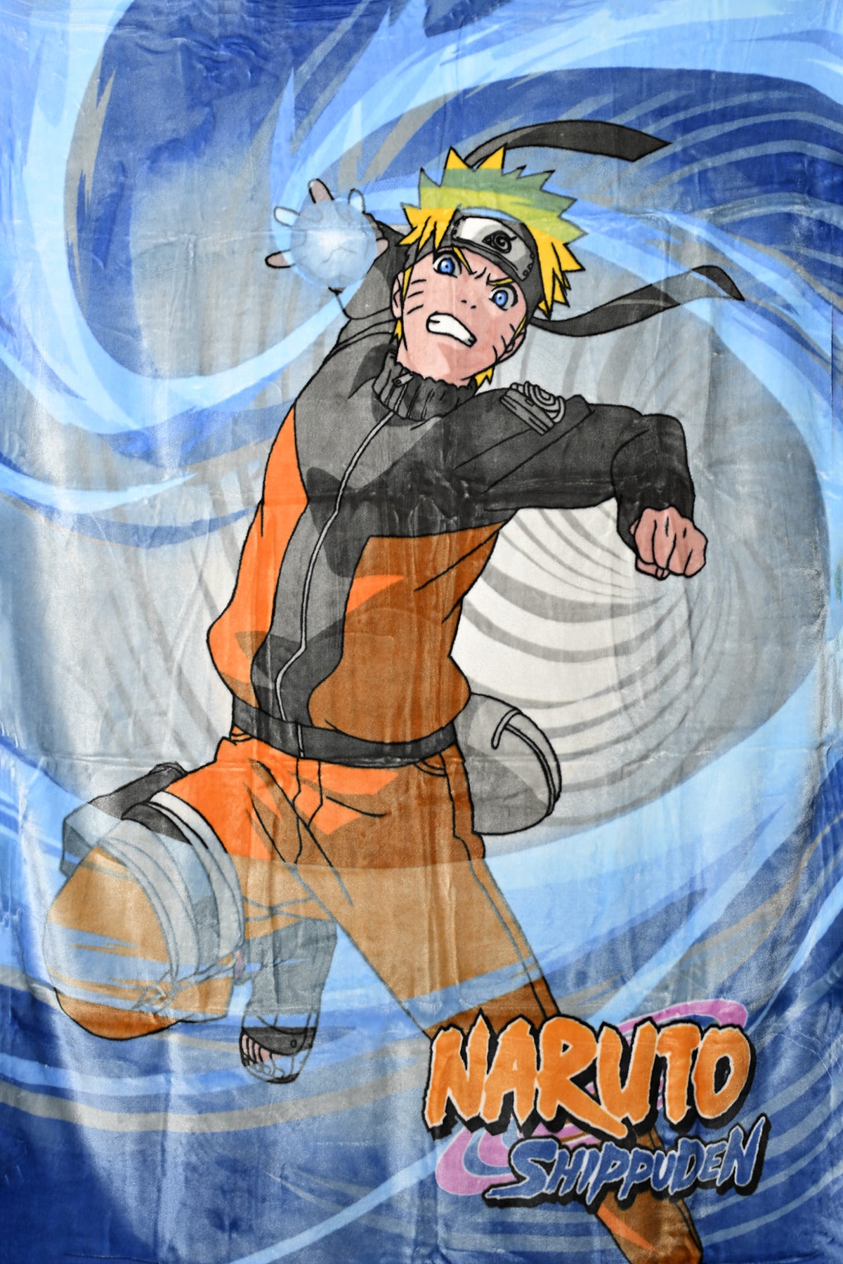 Naruto-B Raschel Ultra-Soft Fleece Blanket – Lightweight & Durable – 100% Polyester – Throw Blanket – Blue