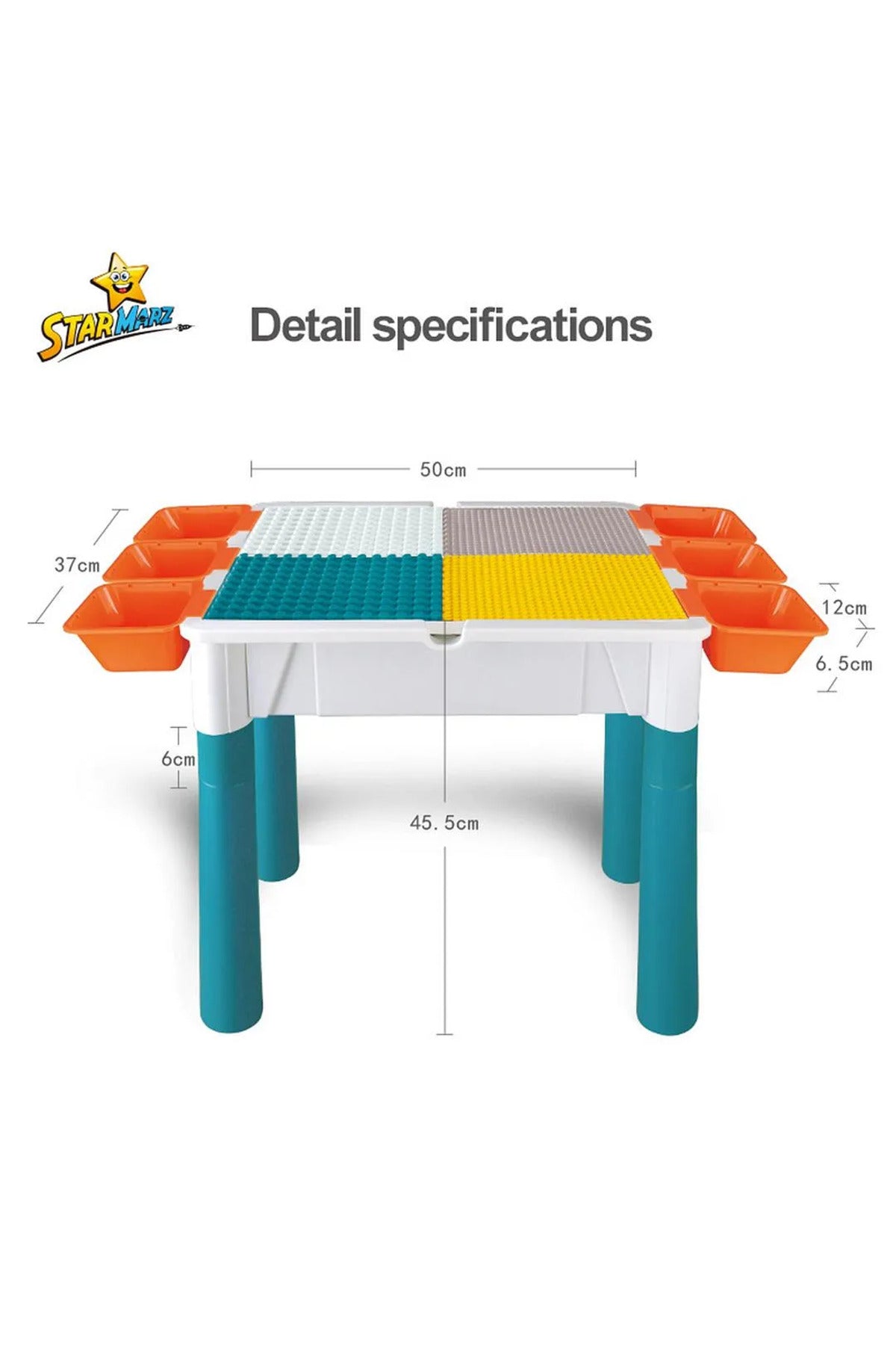 StarMarz 178-Piece Building Blocks Set With Table, Chair, Storage & Pen – Multicolor