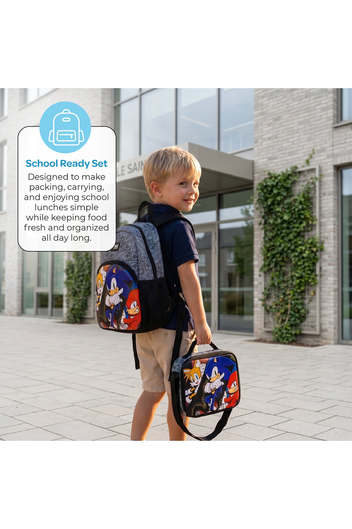 MOON Kids Lunch Box | PP + Stainless Steel Insulated Tiffin Box | Leak-Proof, BPA-Free, Durable School Lunch Box for Boys & Girls | Easy Open Clips | Food Safe Eco-Friendly Kids Meal Box