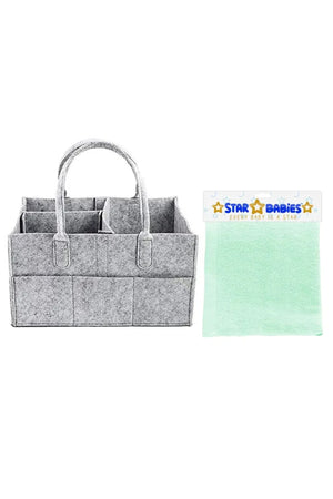 Star Babies - Diaper Caddy, Face Towel Assorted