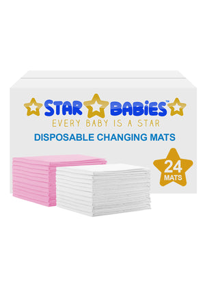Star Babies Disposable Changing Mats - 24 Pieces