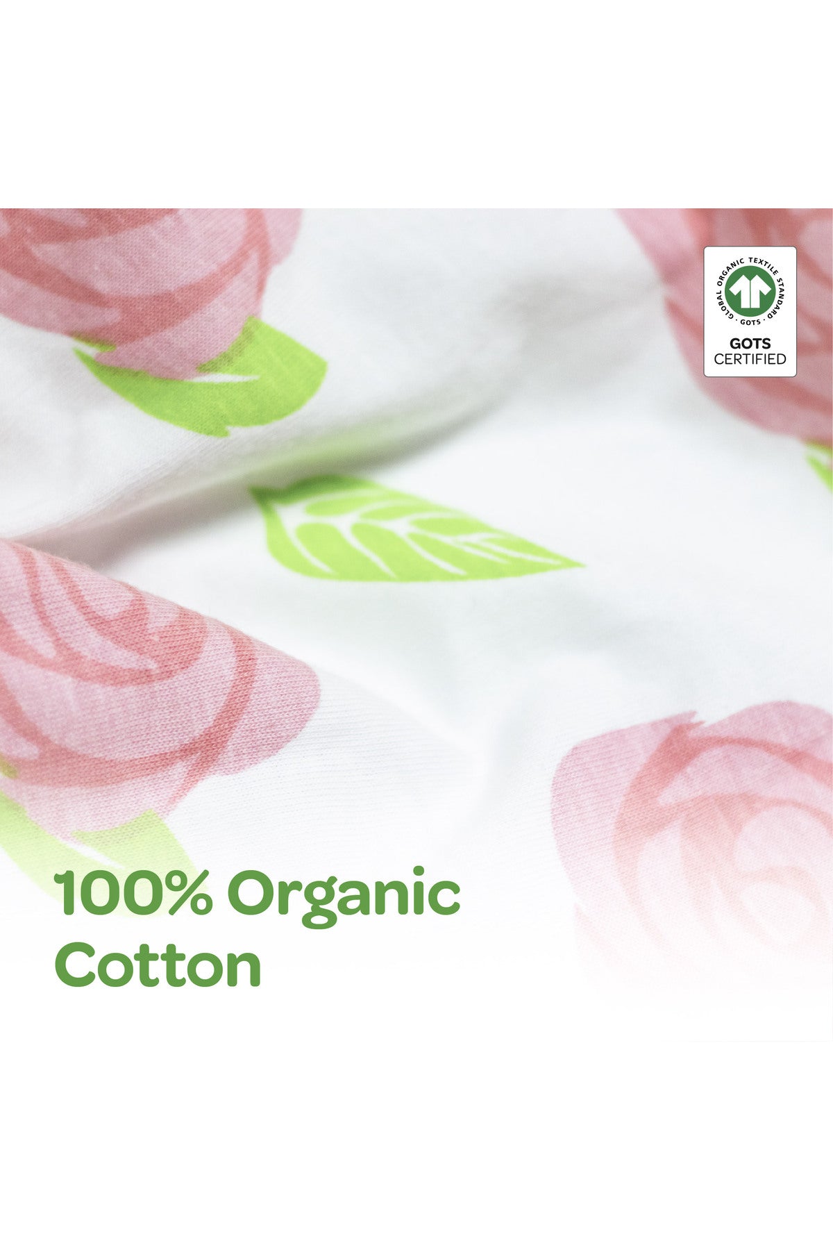 MOON Organic Baby 3 in 1 Gift Set- Romper-Body Suit-Jogger for 0-3 Months - Rose Print