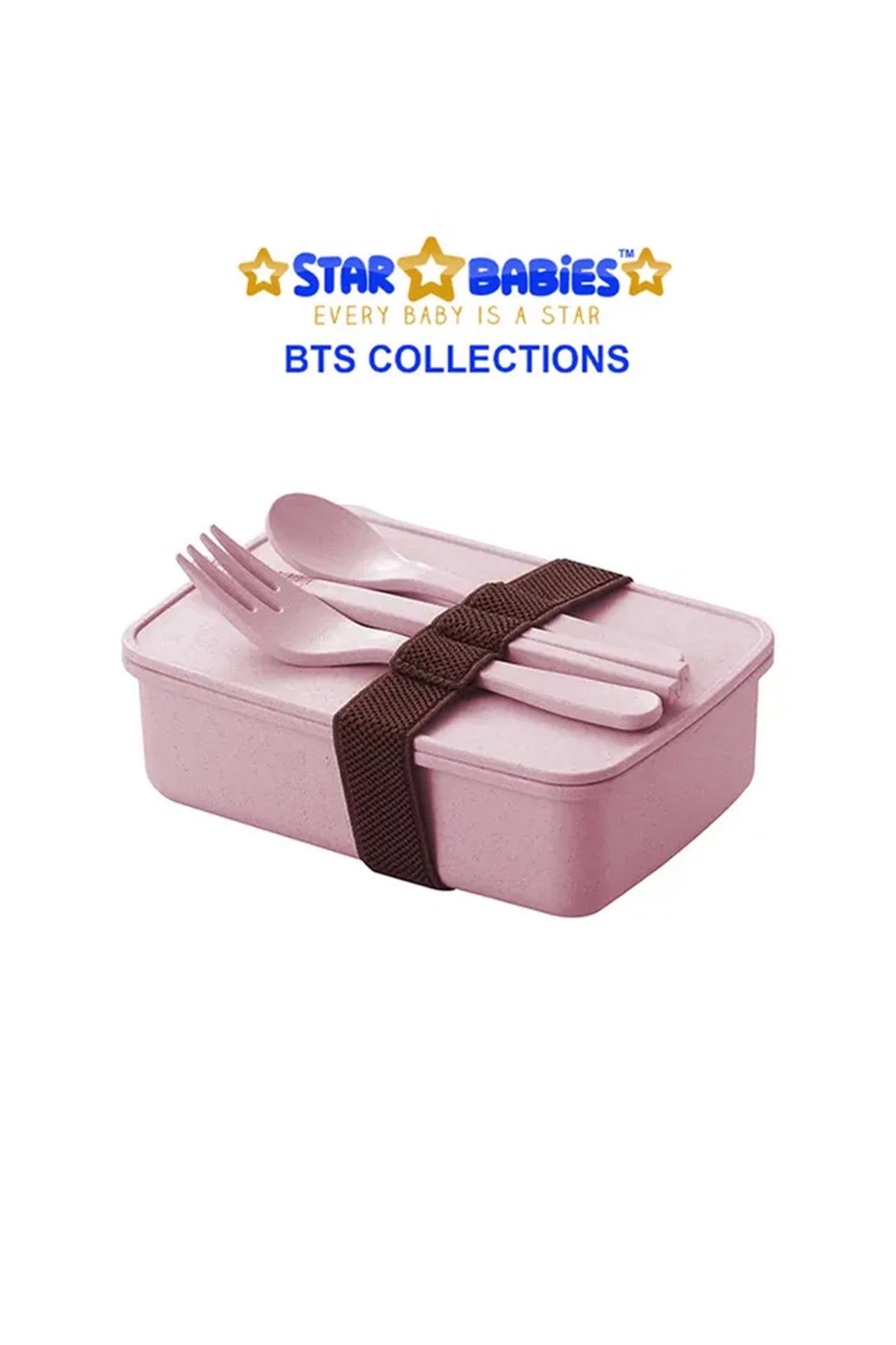 Star Babies - School Backpack With Eco Friendly Lunch Box With Spoon & Fork - Blue/Pink