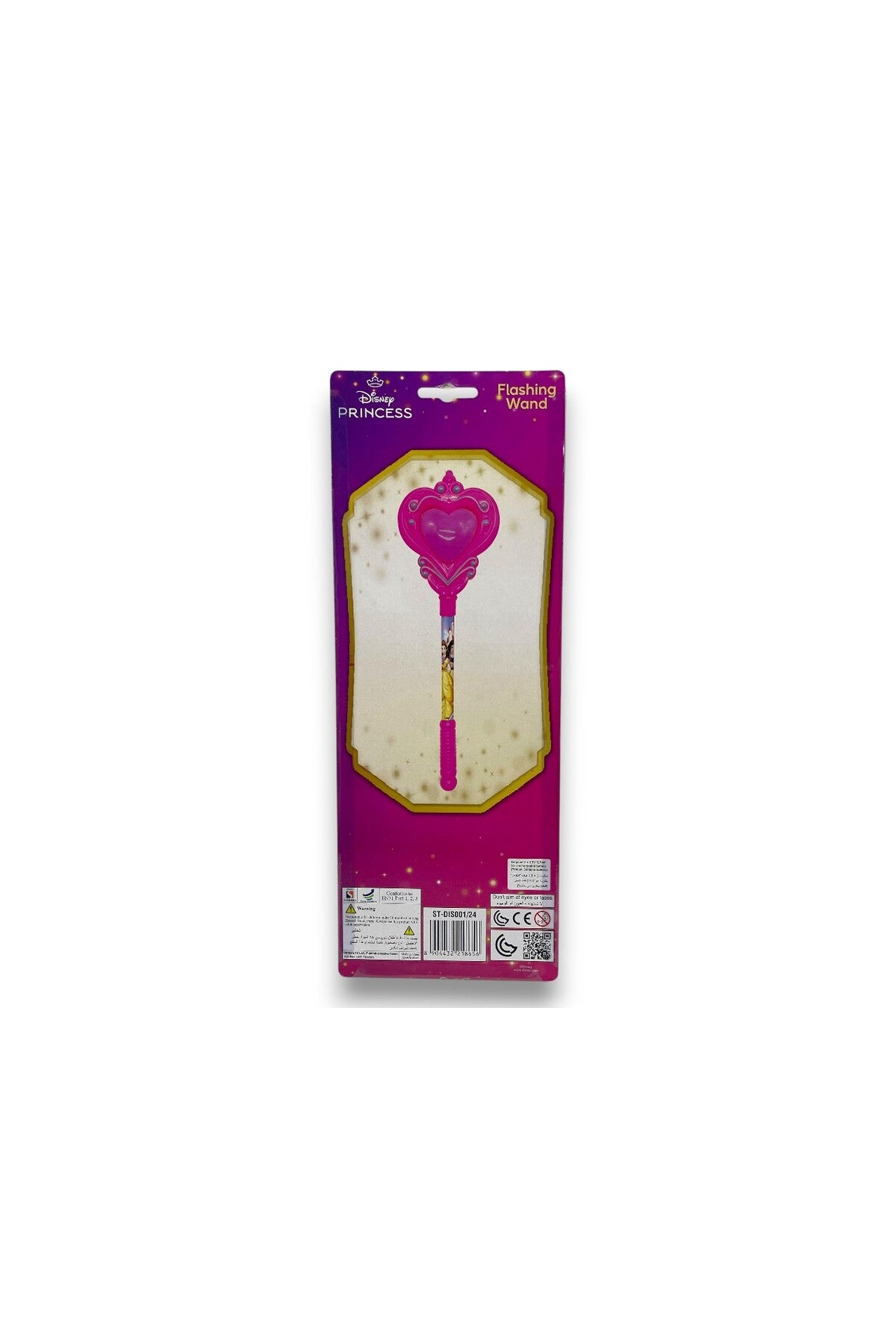 Disney Princess Magic Wand for Girls – Flashing Light Up Toy with Heart Top – Princess Dress Up Pretend Play Accessory-Pink