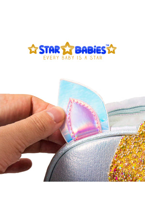 Star Babies - Unicorn School Backpack - Silver & Blue