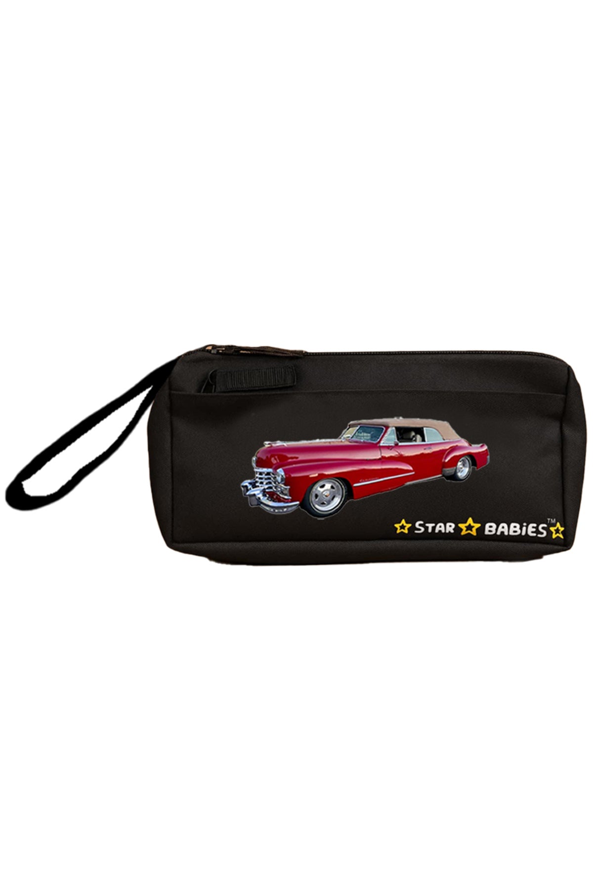 Star Babies Retro Car themed Pencil Case, 3 to 6 Years, Water resistant - Black