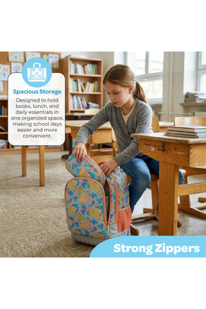 MOON  3 in 1 Kids Trolley Set   - (18-Inch) Premium Kids School Bag with Lunch Bag & Pencil Case-Pink