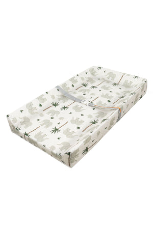 MOON Waterproof Contour Diaper Changing Mat Pad, 80 x 45 cm-Elephant