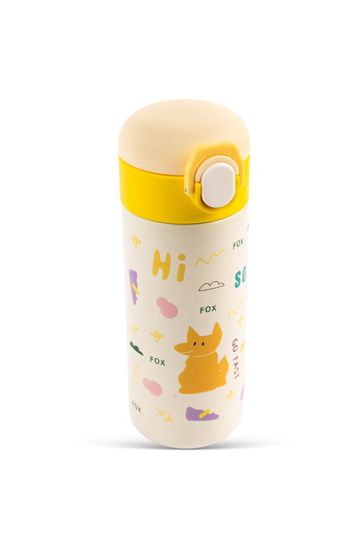 Cocobee Insulated Stainless Steel Water Bottle – Leakproof, 500ml, Odour-Free, Yellow (3+ Years) + Marvel Spider-Man Disc Shooter Toy for Kids