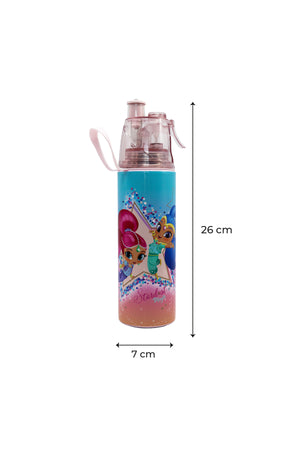 MOON Licensed Simmer & Shine Kids Water Bottle with Spray Mist | Cooling Spray | BPA-Free  Stainless Steel | Leak-Proof for School, Camping, Hiking, Outdoor Play | Girls Water Bottle |500ml