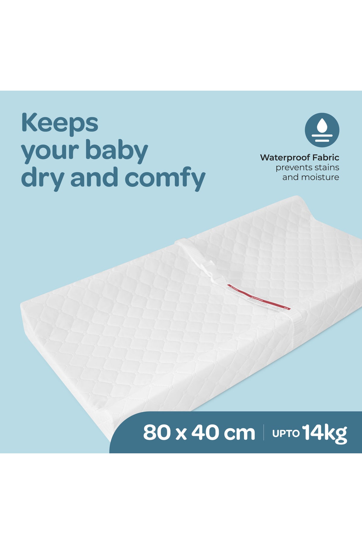 MOON 4-Sided Water Proof Diaper Changing Mat, 80Cm
