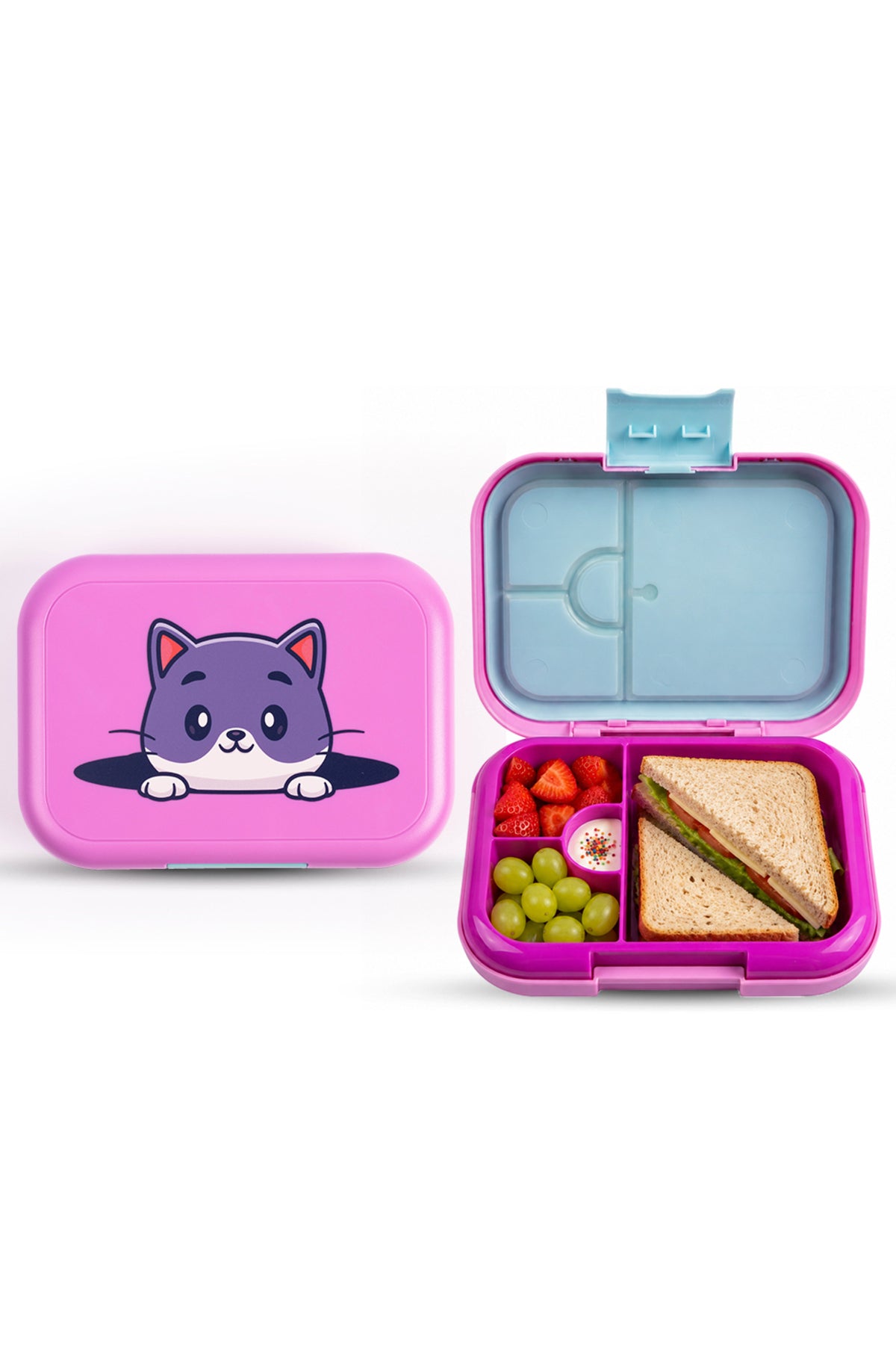 Cocobee Bento Lunch Box, 765Ml, Bpa-Free, Leakproof With Silicone Seal & Removable Tray – Pink