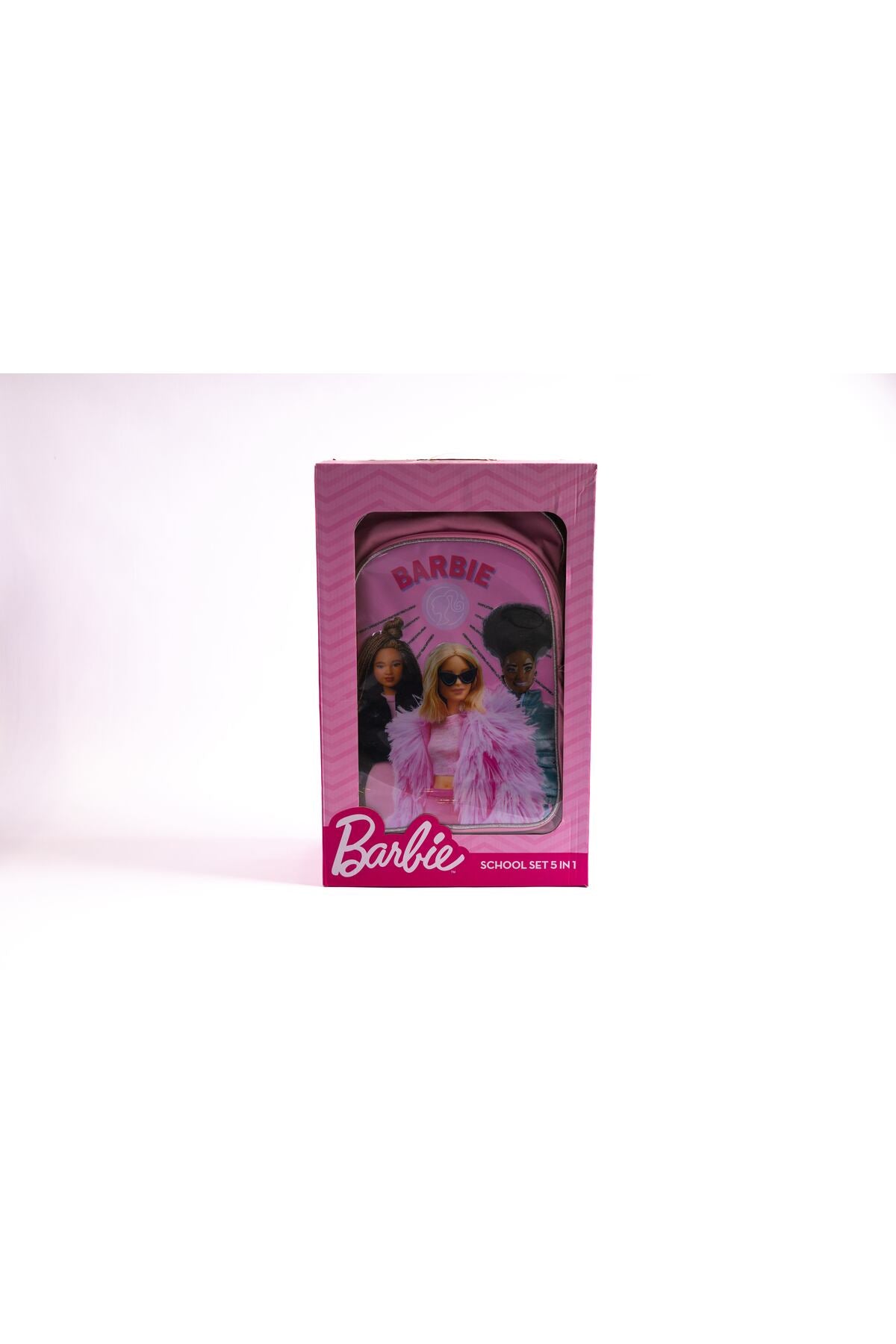 Barbie 18" Trolley Bag Set With Lunch Bag, Pencil Case, Water Bottle & Lunch Box – Pink