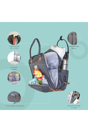 MOON KaryMe - Diaper back pack - Grey