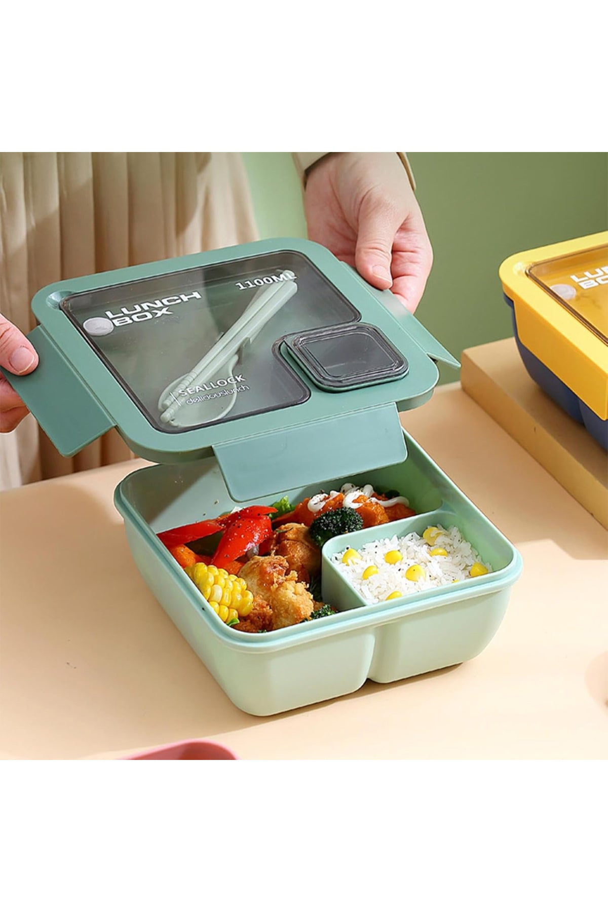 Star Babies Insulated Lunch Bag with Lunch Box- Green