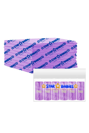 Star Babies Disposable Chaging mat Pack of 6, Scented Bag Pack of 6 - Lavender