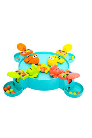 Urban Tots Hungry Frog Game - 4 Player Classic And Intelligent Puzzle Game-Blue
