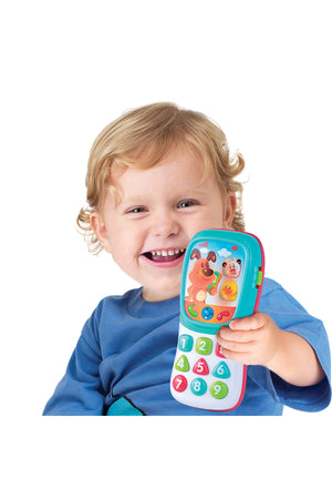 Little Learners My Fun Talking Phone - Interactive Touch Sensor, Pretend Play, Learn Numbers & Shapes, Bilingual, 12M+