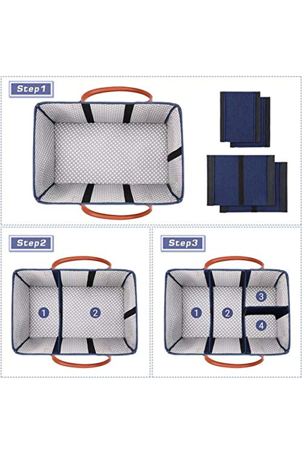 Star Babies Caddy Diaper bag organizer - Navy Blue