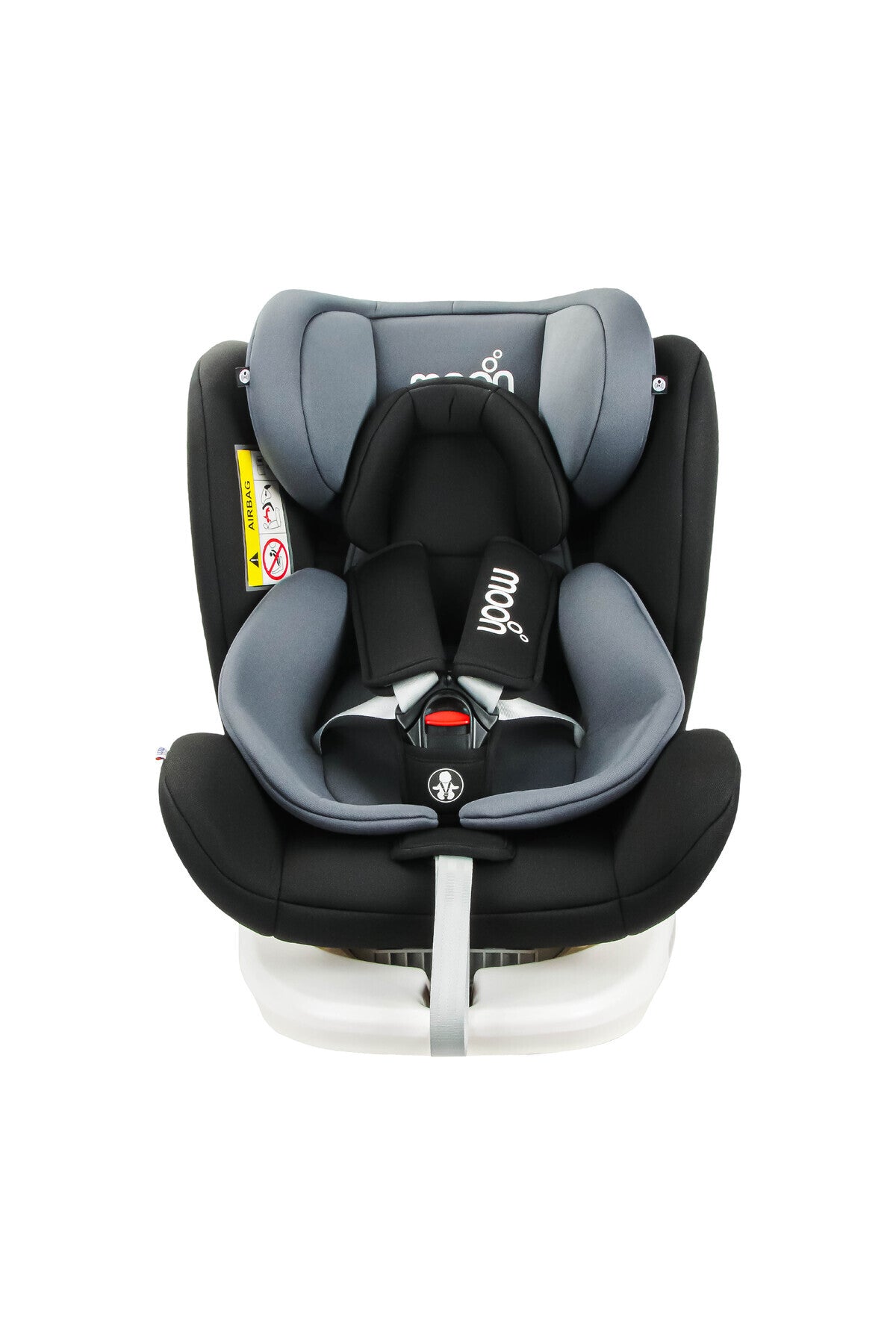 MOON GYRO Baby Car Seat for Child Group 0+/1/2/3 (0-36 kg/0-12 Year) ISOFIX+ Top Tether Rotation 360° - Black