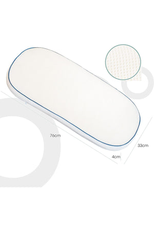 MOON  CRIB & PRAM MATTRESS Classic Foam Moses Basket Mattress, White
