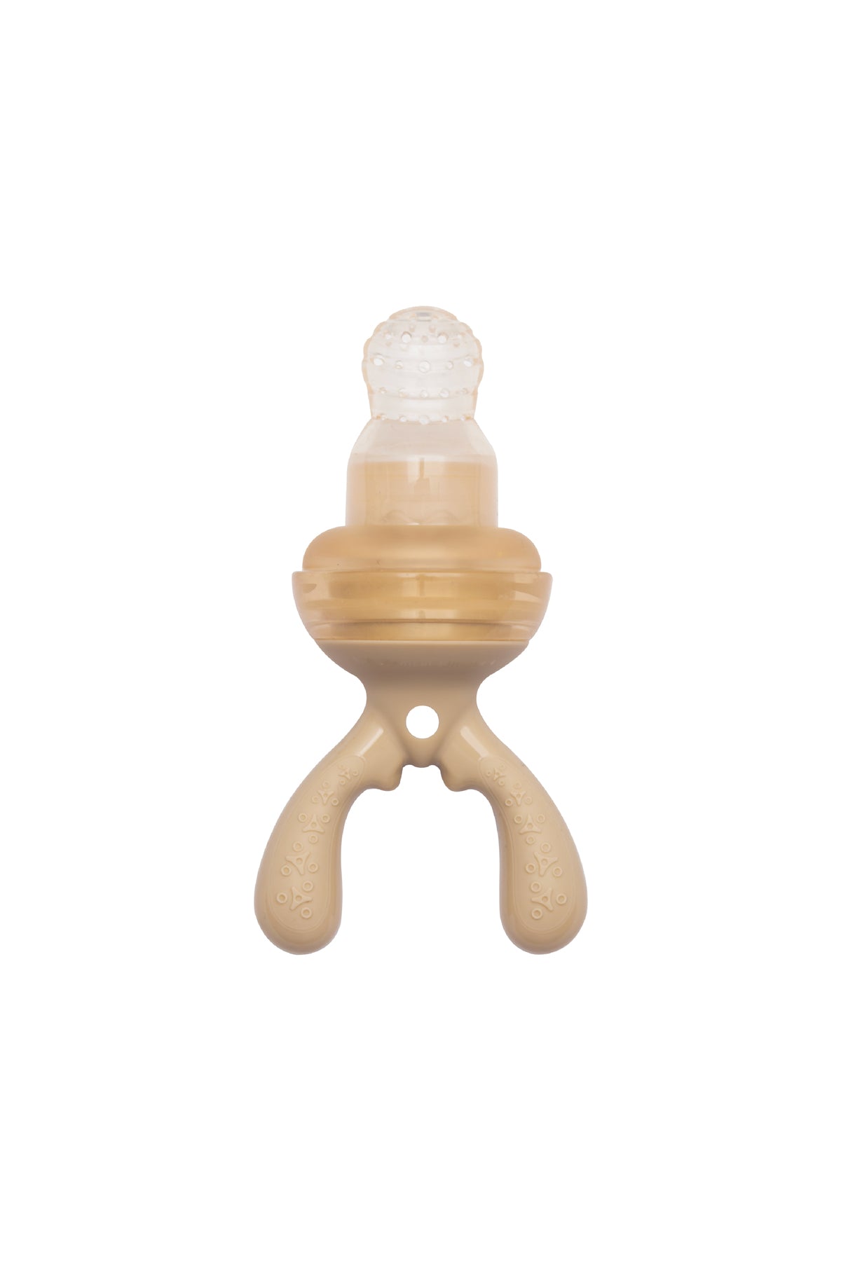 Moon  Baby Fruit Feeder Teether | Silicone Pacifier for Infants & Toddlers | BPA-Free Snack Holder,Chewing Trainer- Beige