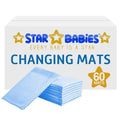 Star Babies Disposable Changing Mats Blue - Pack of 60