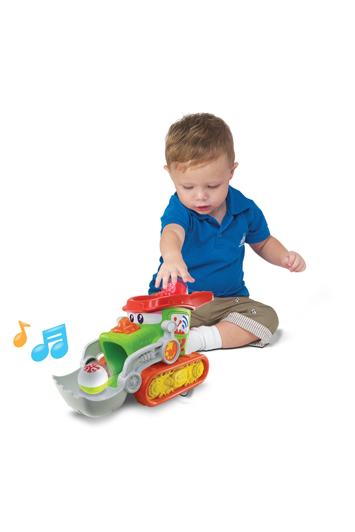 Little Learners Ball Tumblin' Shovel Truck - Electronic Lights & Sounds, Load & Scoop Action, 2 Balls Included, 12M+