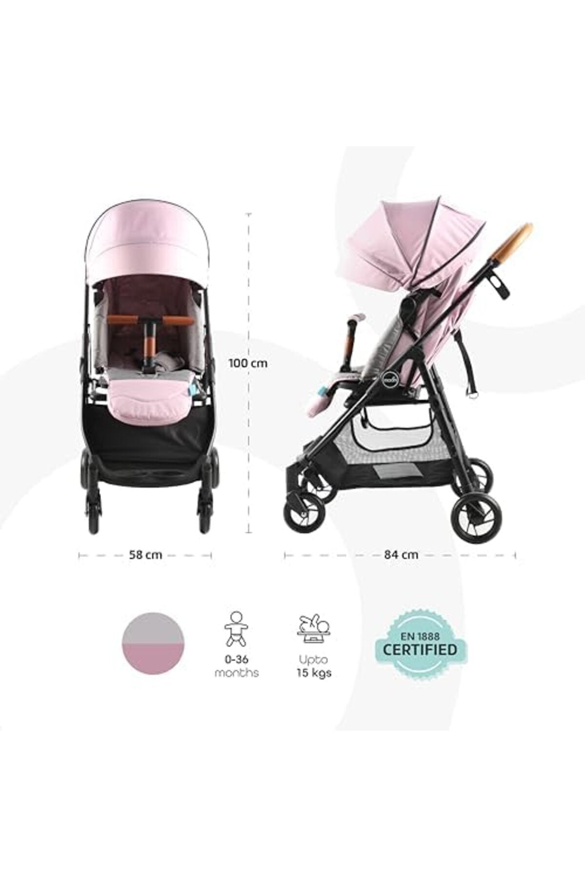 MOON Revo 360 stroller,Pink