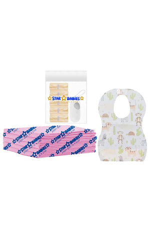 Star Babies - Disposable Changing Mat 5pcs, Bibs 5pcs, Scented Bag With Dispenser - Ivory