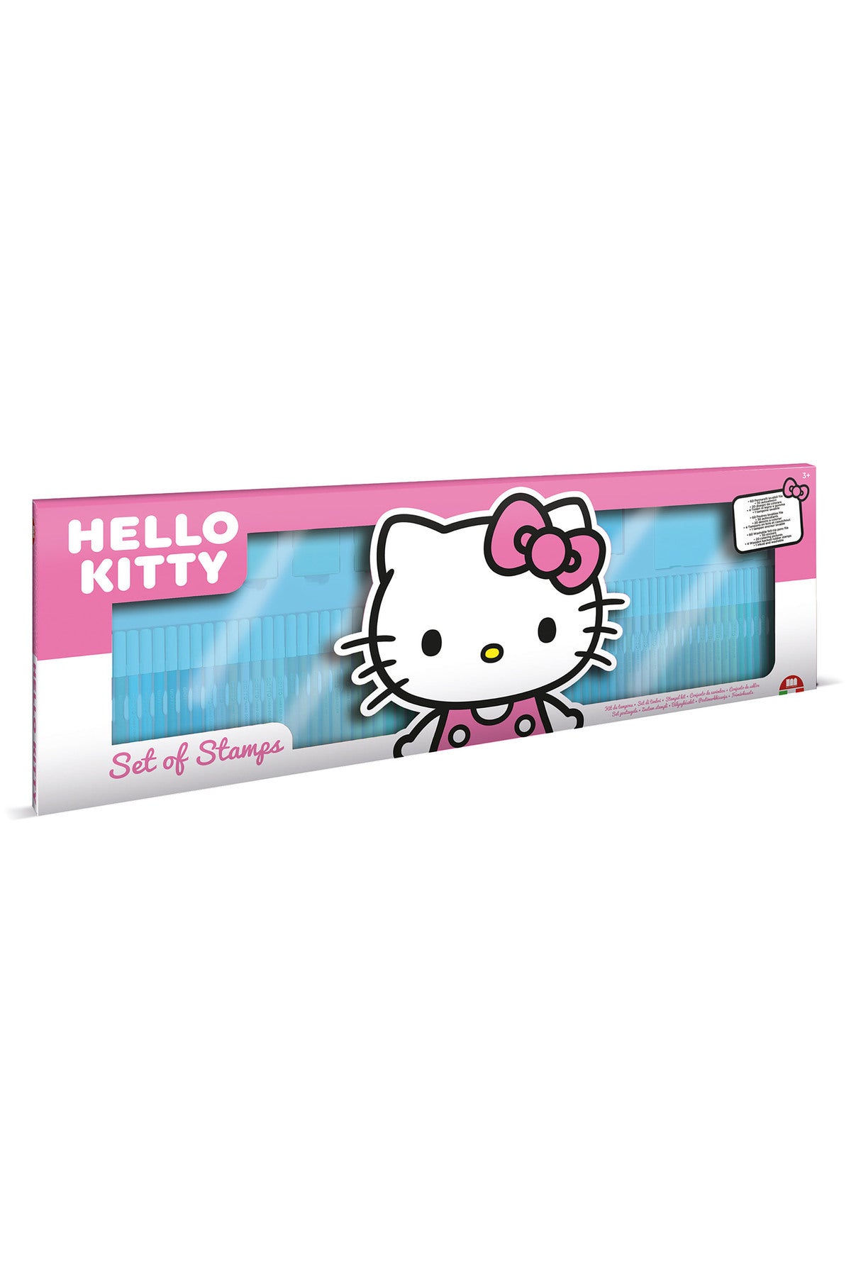 Multiprint Hello Kitty 60-Piece Felt-Tip Pen Set – Includes 60 Felt Pens, 10 Pencil Crayons, 10 Wax Crayons, 6 Stamps, Ink Pad, Coloring Book, Notebook & 30 Stickers – 100% Made in Italy