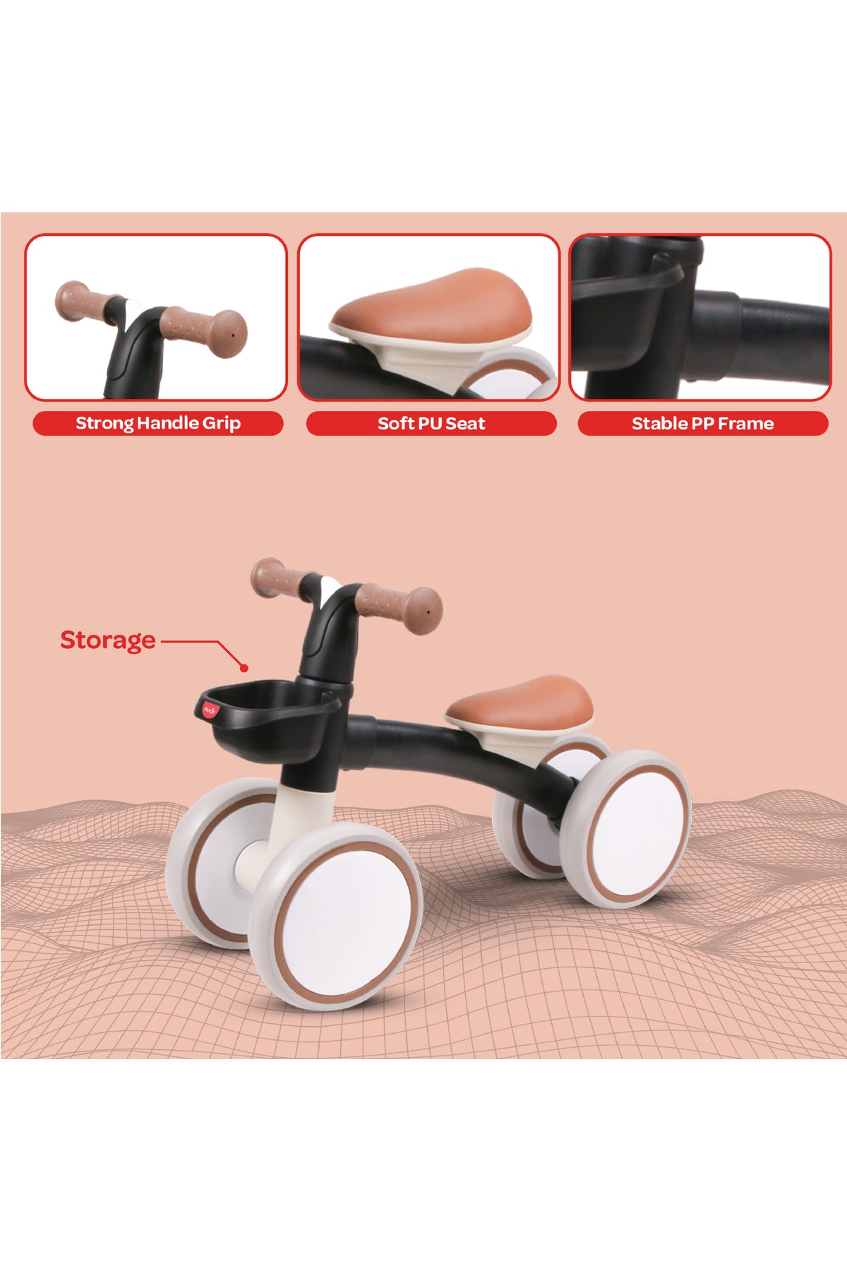 MOON Glide Baby Balance Bike -Black