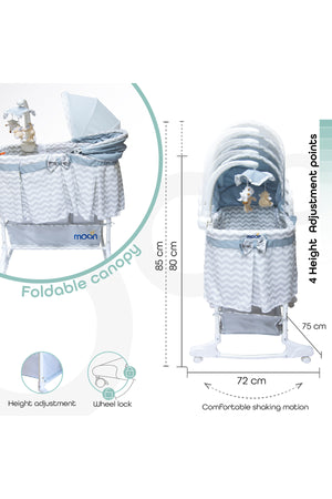 MOON Soffy - 4 in 1 convertible cradle - Grey