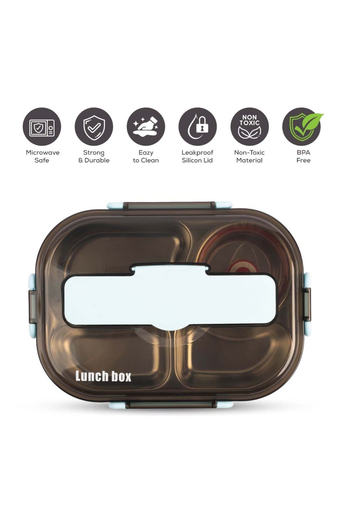 Cocobee Kids Oval Lunch Box | Non-Toxic, Food-Grade, Design – Blue