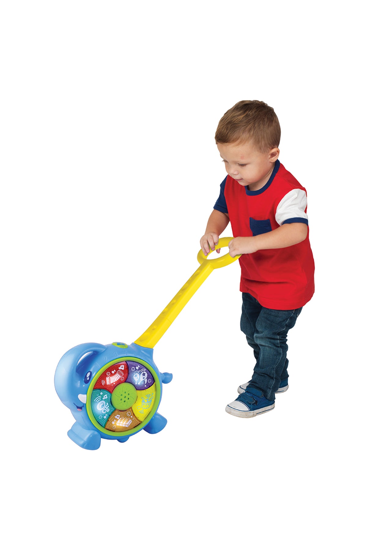 Little Learners 2-in-1 Push N’ Glow Elephant - Interactive Baby Toy