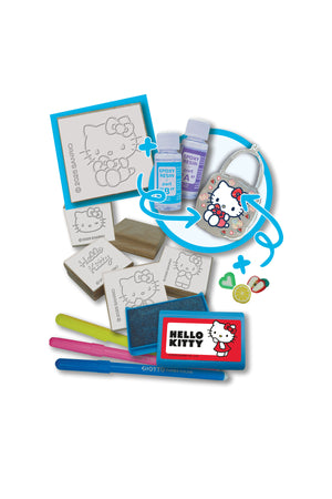 Multiprint Hello Kitty Crystal Art Kit – DIY Set with 2 Charms, Mould Tray, 8 Markers, 5 Stampers, Ink Pad, Epoxy Resin Mix, Glue & Accessories – Creative Gift for Kids
