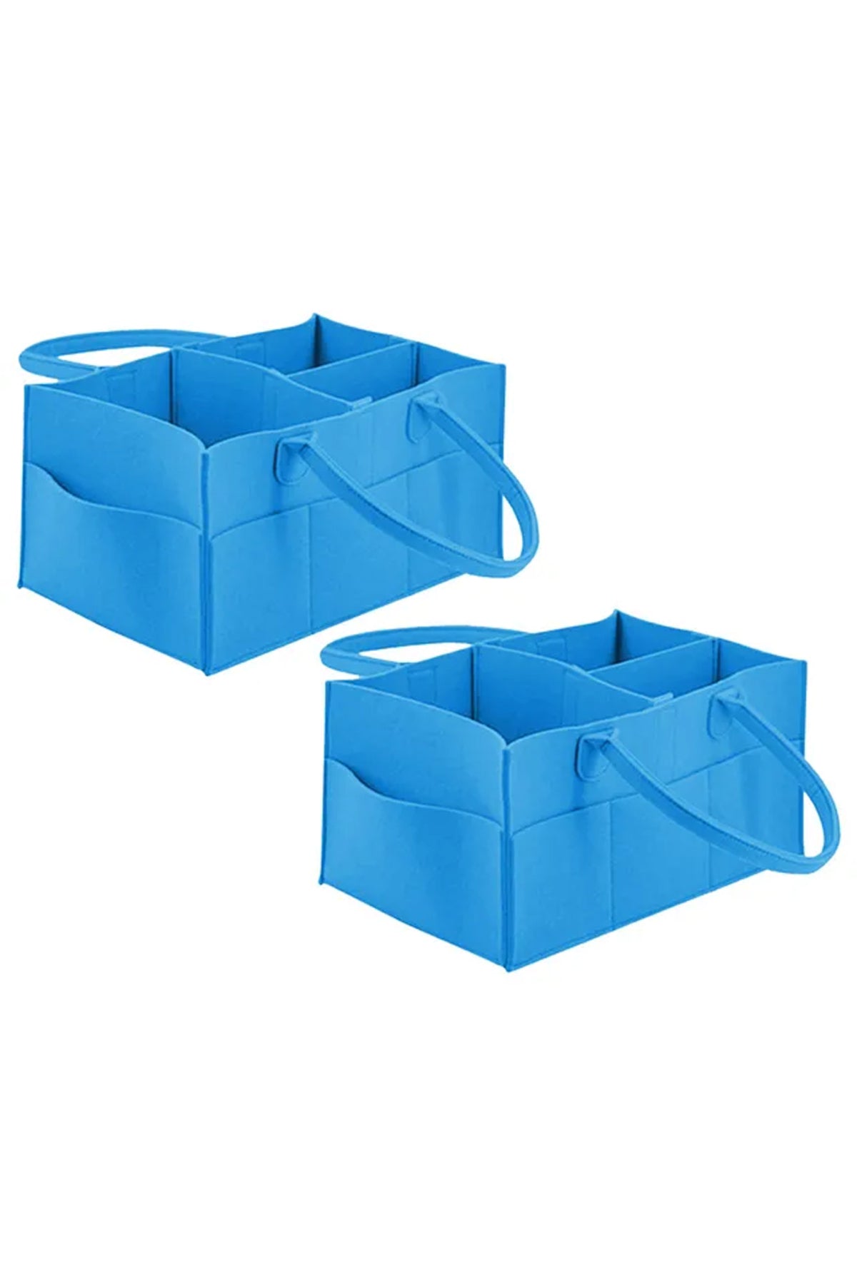 ستار بيبيز منظم مستلزمات الأطفال (حامل الحفاضات) عبوة قطعتين - أزرق | Star Babies Diaper Caddy Organizer Pack of 2 Blue