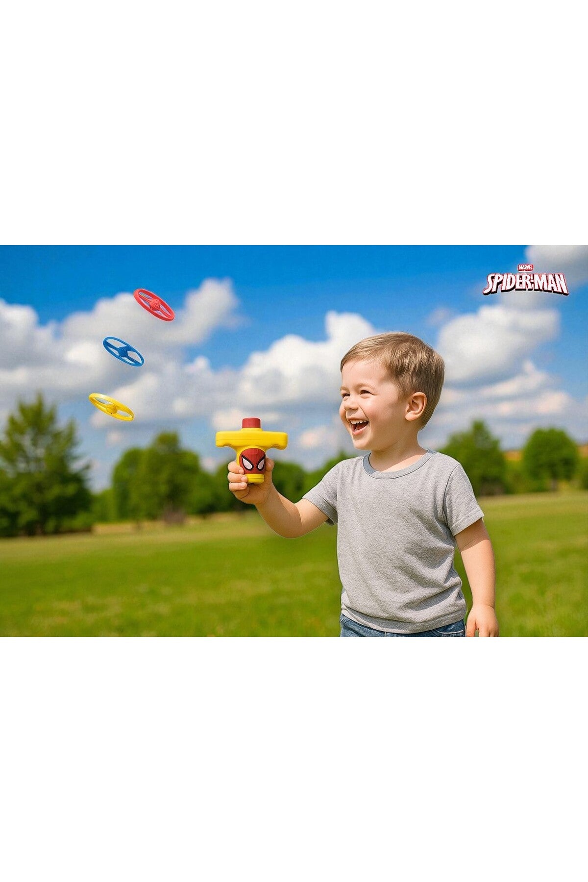 Marvel Spider-Man Tornado Flying Saucer Toy | Outdoor Spinner Disc for Kids Age 3+| Multicolor