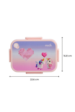 MOON Kids Lunch Box | PP + Stainless Steel Insulated Tiffin Box | Leak-Proof, BPA-Free, Durable School Lunch Box for Boys & Girls | Easy Open Clips | Food Safe Eco-Friendly Kids Meal Box